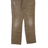DICKIES Mens Jeans Brown Regular Straight Denim W29 L30 Workwear Zip Closure