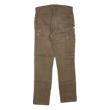 DICKIES Mens Jeans Brown Regular Straight Denim W29 L30 Workwear Zip Closure