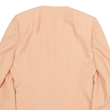 HERMAN LANGE Womens Peach Wool Blend Tailored Jacket M Button Plain Elegant