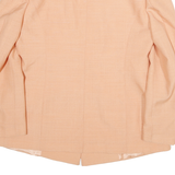 HERMAN LANGE Womens Peach Wool Blend Tailored Jacket M Button Plain Elegant