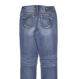 SILVER Womens Slim Blue Denim Light W28 L31 Stylish Cotton Blend Zip Jeans