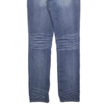 SILVER Womens Slim Blue Denim Light W28 L31 Stylish Cotton Blend Zip Jeans