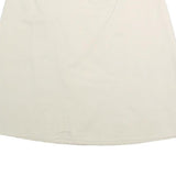 PIZZA SEMPIONE Womens White Cotton Blend A-Line Knee Length Skirt XL Zipper