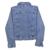 TOMMY HILFIGER Womens Blue Denim Jacket L Cotton Button Plain Classic Regular