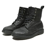 DR MARTENS Womens Lace-Up Boots Black Leather UK 8 Stylish Pattern Comfort