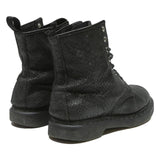 DR MARTENS Womens Lace-Up Boots Black Leather UK 8 Stylish Pattern Comfort