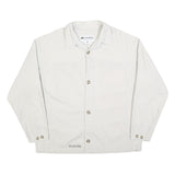 COLUMBIA Mens White Cotton Blend Button Jacket XL Plain Casual Outdoor Wear