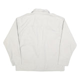 COLUMBIA Mens White Cotton Blend Button Jacket XL Plain Casual Outdoor Wear