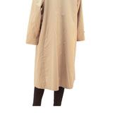 Womens Beige Button Jacket L Polyester Blend Plain Classic Fit Long Sleeve