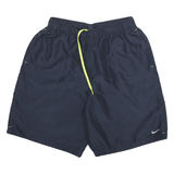 NIKE Mens Navy Blue Sports Casual Shorts M W26 Lightweight Drawstring