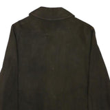 GRITEN Womens Black Suede Button Jacket XS Classic Regular Fit Plain Stylish