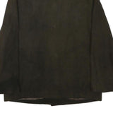 GRITEN Womens Black Suede Button Jacket XS Classic Regular Fit Plain Stylish