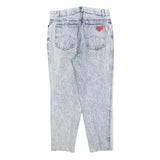 B&J Womens Jeans Blue Regular Straight Denim Light W30 L25 Cotton Blend Zip