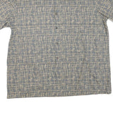 ISLAND SHORES Mens Blue & Beige Pattern Cotton Blend Shirt 2XL Casual Summer