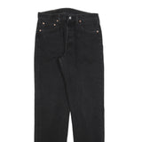 LEVI'S 501 Mens Jeans Black Regular Straight Denim Dark W34 L36 Classic Fit
