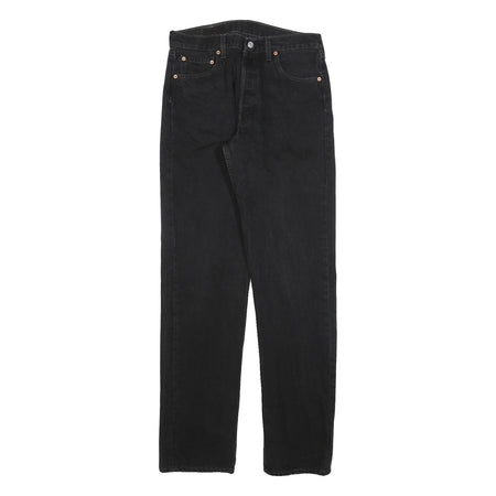 LEVI'S 501 Mens Jeans Black Regular Straight Denim Dark W34 L36 Classic Fit