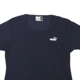 PUMA Womens Black Classic T-Shirt S Short Sleeve Crew Neck Cotton Blend