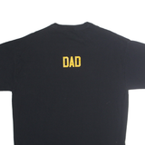 RUSSELL ATHLETIC Mens Black & Yellow Graphic T-Shirt L Short Sleeve Crew Neck