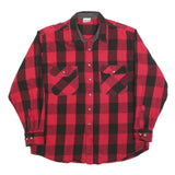 FIELD & STREAM Mens Red & Black Check Shirt XL Cotton Blend Lumberjack Flannel