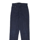 HAOFA JEANS Womens Cotton Blend Blue Slim Straight Trousers W26 L30 Slim Fit Zip