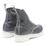 DR MARTENS 1460 Pascal Womens Black & White Leather Ankle Boots UK 4 Lace-Up