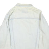 LEVI'S Mens White Denim Button Jacket XL Cotton Blend Classic Casual Vintage