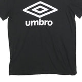 UMBRO Mens Black & White Logo Classic T-Shirt L Short Sleeve Crew Neck Casual