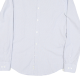CALVIN KLEIN Mens Blue & White Check Shirt M Cotton Blend Formal Long Sleeve