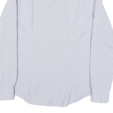 CALVIN KLEIN Mens Blue & White Check Shirt M Cotton Blend Formal Long Sleeve