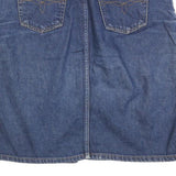 PARIS BLUES Womens Blue Denim Midi Cotton Blend Skirt M Classic Vintage Style