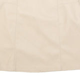 AMISU Womens Cream Mini Skirt Plain XS Zip Closure Stylish Comfortable