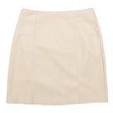 AMISU Womens Cream Mini Skirt Plain XS Zip Closure Stylish Comfortable