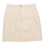 AMISU Womens Cream Mini Skirt Plain XS Zip Closure Stylish Comfortable