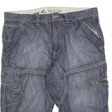 ALCW Mens Shorts Blue Casual XL W38 Cotton Blend Cargo Comfortable