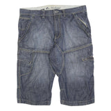 ALCW Mens Shorts Blue Casual XL W38 Cotton Blend Cargo Comfortable