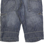 ALCW Mens Shorts Blue Casual XL W38 Cotton Blend Cargo Comfortable