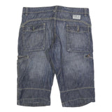 ALCW Mens Shorts Blue Casual XL W38 Cotton Blend Cargo Comfortable