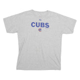 MAJESTIC Mens Grey Cubs Graphic T-Shirt XL Short Sleeve Crew Neck Casual Cotton