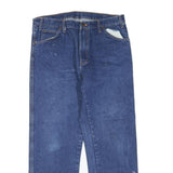 DICKIES Mens Regular Fit Blue Denim Jeans W36 L30 Cotton Blend Zip Pocket