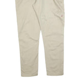 DICKIES Mens Slim Beige Cotton Blend Zip Trousers W36 L30 Casual Workwear