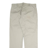CALVIN KLEIN JEANS Mens Cotton Beige Regular Straight Trousers W36 L32 Casual