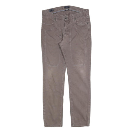 JECKERSON Womens Cotton Blend Slim Beige Trousers W33 L30 Stylish Casual Zip