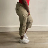 Sasch Cargo Shorts - 31W UK 12 Beige Cotton