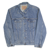 LEVI'S Mens Blue Denim Button Jacket L Cotton Classic Casual