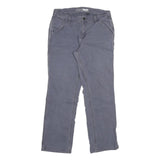CARHARTT Womens Cotton Blend Blue Loose Straight Trousers W31 L28 Workwear