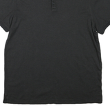 CALVIN KLEIN Mens Black Striped Short Sleeve Polo Shirt M Cotton Casual