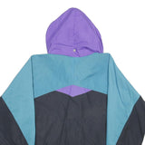 SIERRA DESIGNS Mens Blue & Purple Outdoor Jacket S Nylon Colourblock Zip Hooded