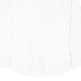 CHAPS Mens White Plain 2XL Cotton Blend Shirt Button-Down Long Sleeve Classic