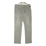 DIESEL Mens Slim Cotton Blend Green Zip Trousers W32 L31 Stylish Casual Fit