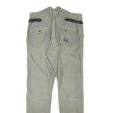 DIESEL Mens Slim Cotton Blend Green Zip Trousers W32 L31 Stylish Casual Fit